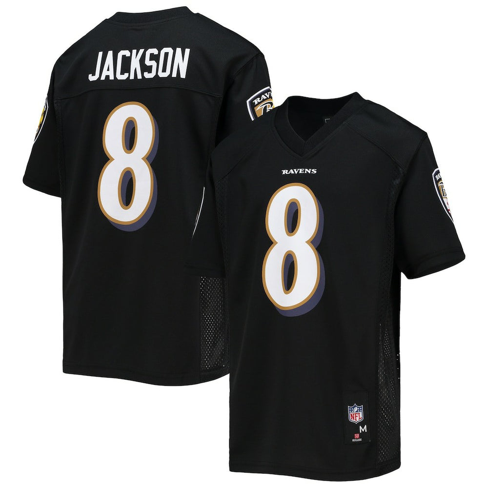 NFL Lamar Jackson Baltimore Ravens Youth Replica Player Jersey - Black for sale