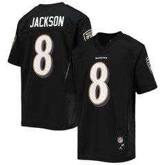 NFL Lamar Jackson Baltimore Ravens Youth Replica Player Jersey - Black for sale