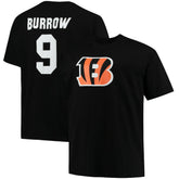 Joe Burrow Cincinnati Bengals Big & Tall Player Name & Number T-Shirt Black
