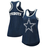 Dallas Cowboys G-III 4Her by Carl Banks Women's Tater Burnout Tank Top Navy