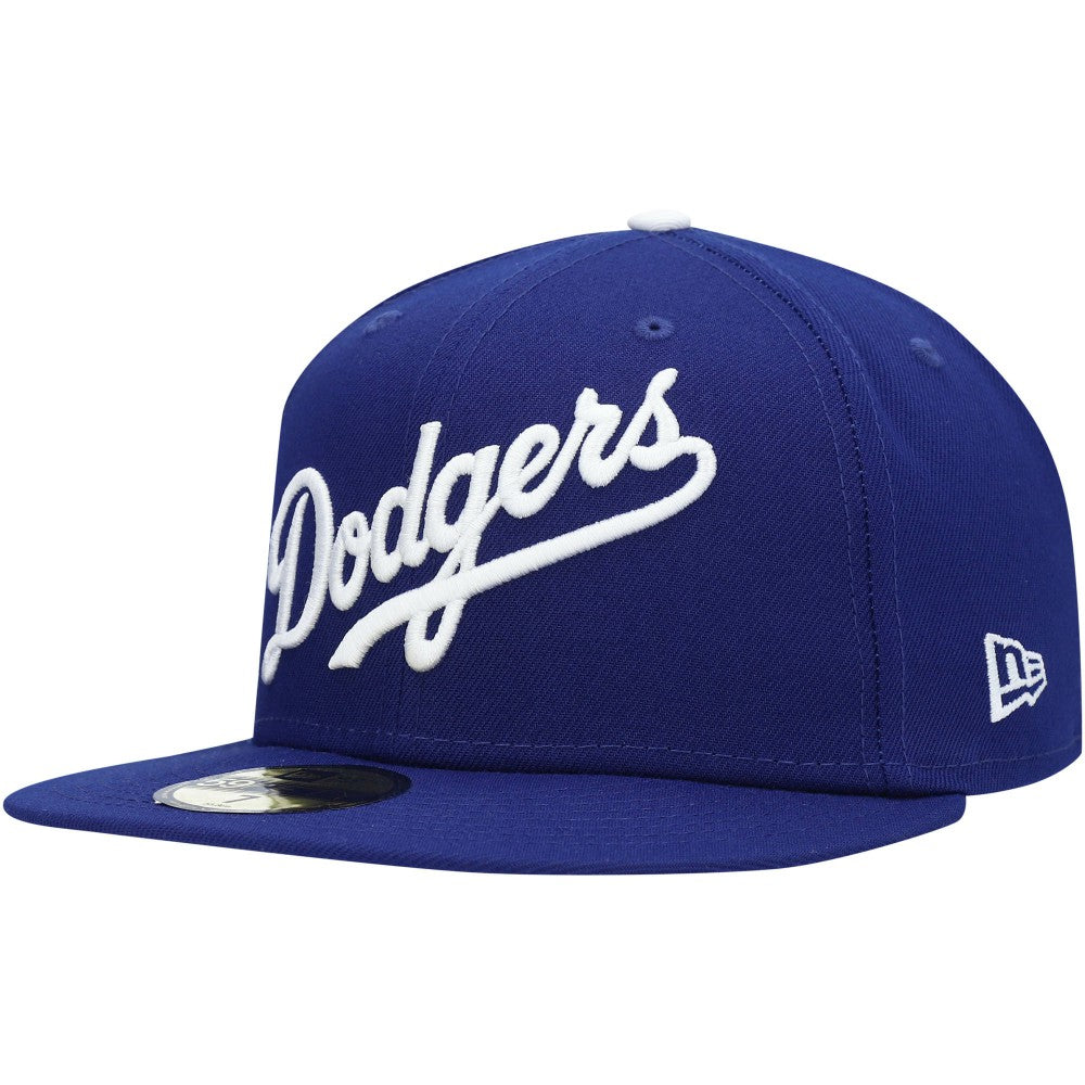 Los Angeles Dodgers New Era White Logo 59FIFTY Fitted Hat - Royal Hats