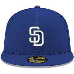 San Diego Padres New Era White Logo 59FIFTY Fitted Hat - Royal Hats