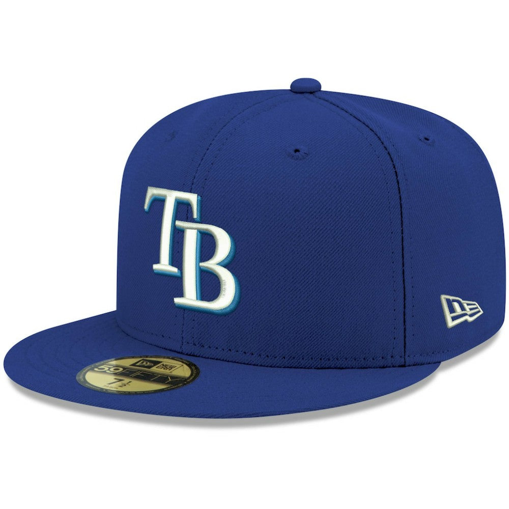 Tampa Bay Rays New Era White Logo 59FIFTY Fitted Hat - Royal Hats