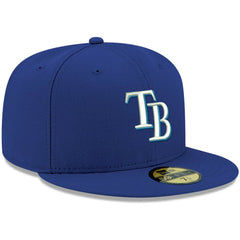 Tampa Bay Rays New Era White Logo 59FIFTY Fitted Hat - Royal Hats