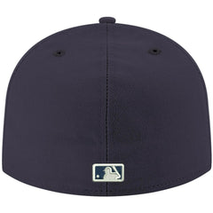 Athletics New Era White Logo 59FIFTY Fitted Hat - Navy Hats