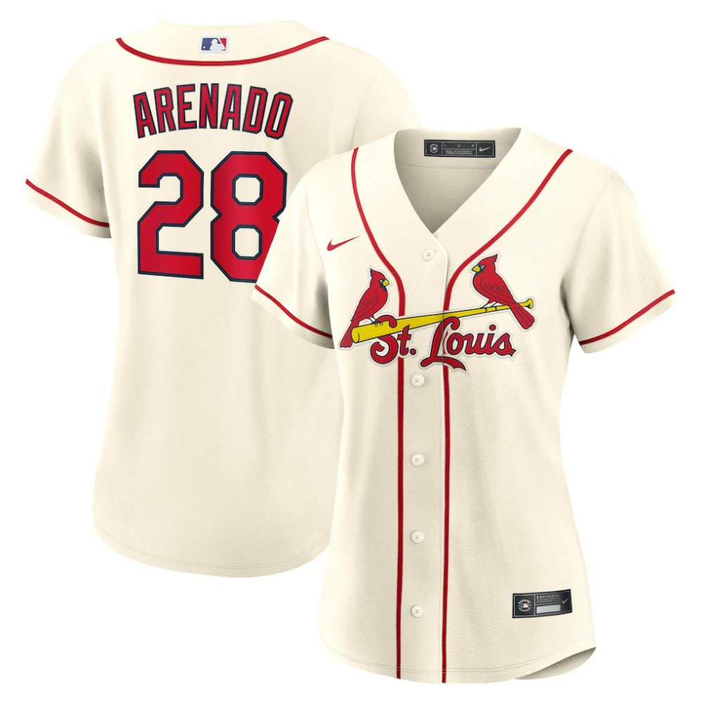 MLB Nolan Arenado St. Louis Cardinals Nike Women's Alternate Replica Player Jersey - Cream