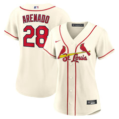MLB Nolan Arenado St. Louis Cardinals Nike Women's Alternate Replica Player Jersey - Cream