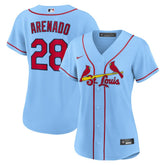 MLB Nolan Arenado St. Louis Cardinals Nike Women's Alternate Replica Player Jersey - Light Blue