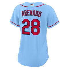 MLB Nolan Arenado St. Louis Cardinals Nike Women's Alternate Replica Player Jersey - Light Blue