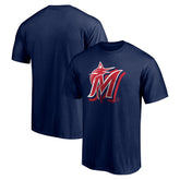 Miami Marlins Red White and Team T-Shirt - Navy T-shirts