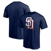 San Diego Padres Red White and Team T-Shirt - Navy T-shirts