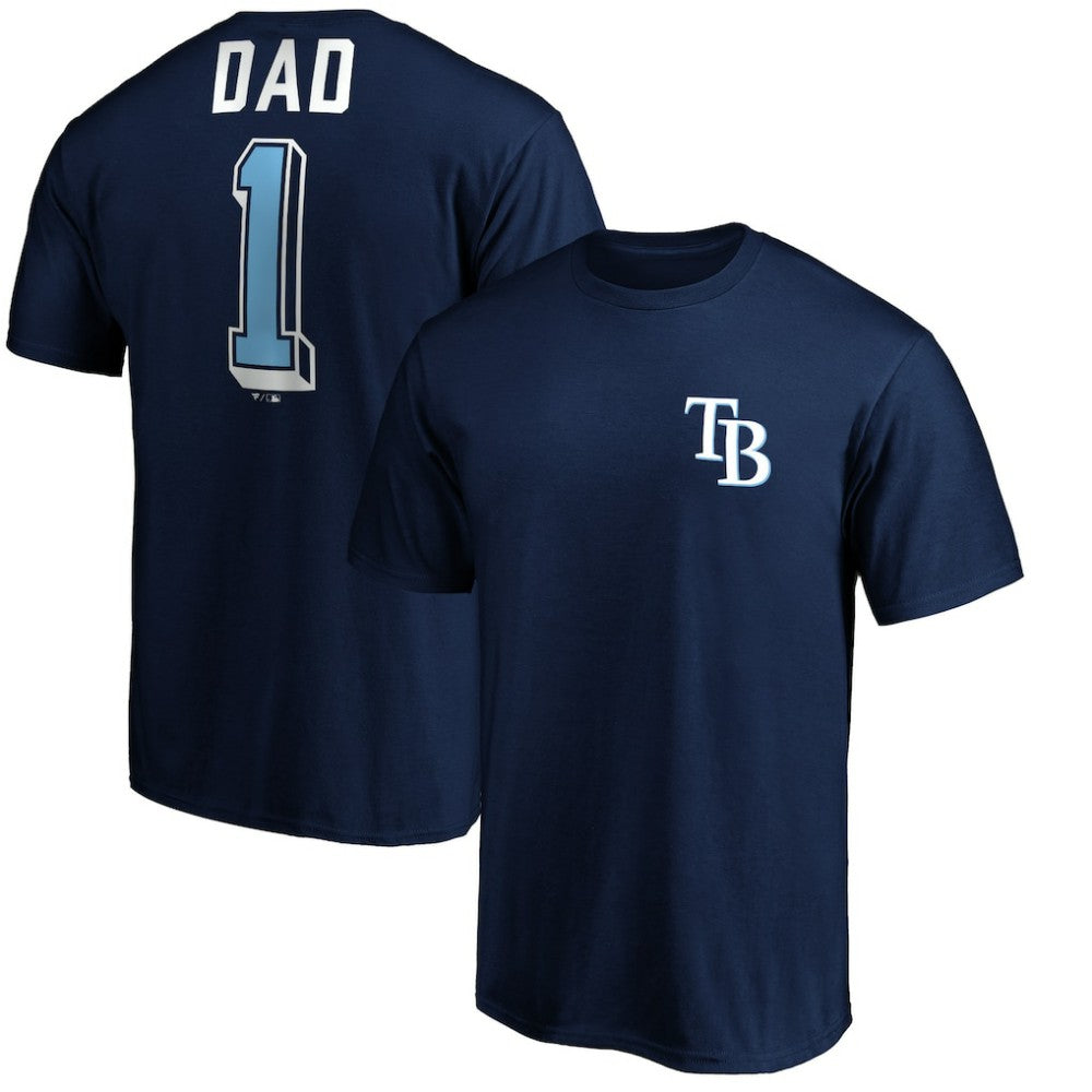 Tampa Bay Rays Number One Dad T-Shirt - Navy T-shirts