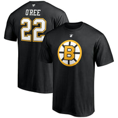 NHL Willie O'Ree Boston Bruins Fanatics Authentic Stack Retired Player Name & Number T-Shirt - Black