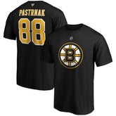 NHL David Pastrnak Boston Bruins Fanatics B&T Name and Number T-Shirt - Black