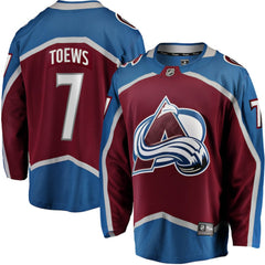 NHL Devon Toews Colorado Avalanche Fanatics Home Breakaway Player Jersey - Burgundy