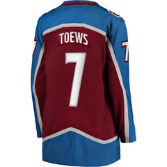 NHL Devon Toews Colorado Avalanche Fanatics Women's Home Breakaway Player Jersey - Burgundy