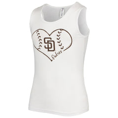 San Diego Padres Soft as a Grape Girls Youth Team Tank Top - White Tanks
