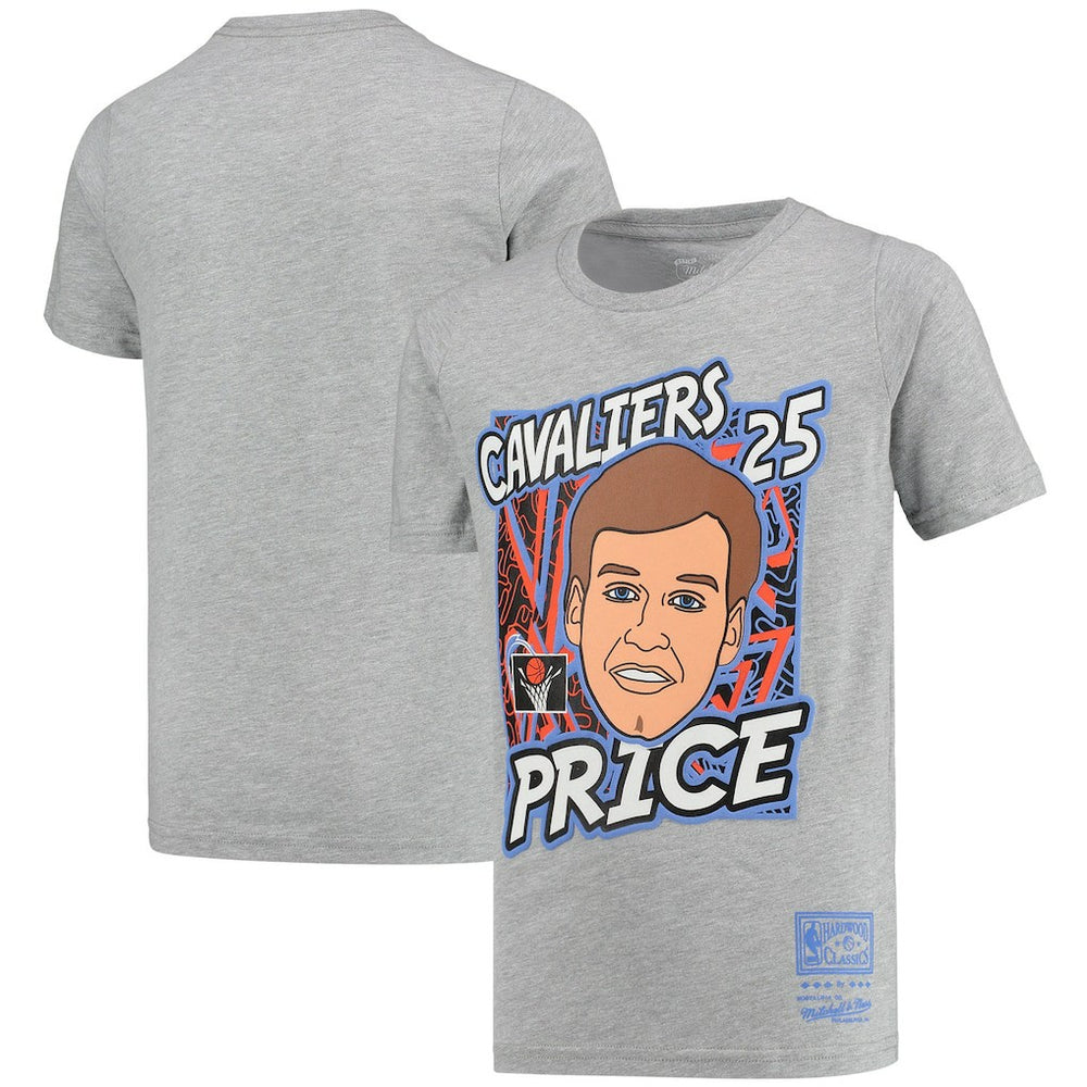 Mark Price Cleveland Cavaliers Youth Hardwood Classics King of the Court Player T-Shirt Gray