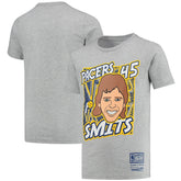 Rik Smits Indiana Pacers Youth Hardwood Classics King of the Court Player T-Shirt Gray