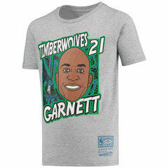Kevin Garnett Minnesota Timberwolves Youth Hardwood Classics King of the Court Player T-Shirt Gray