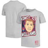 Jason Williams Sacramento Kings Youth Hardwood Classics King of the Court Player T-Shirt Gray