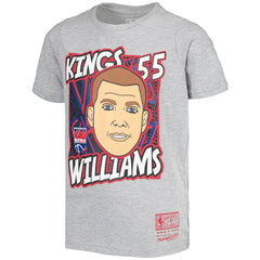 Jason Williams Sacramento Kings Youth Hardwood Classics King of the Court Player T-Shirt Gray