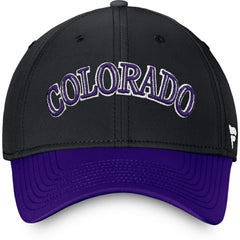 Colorado Rockies Fanatics Core Flex Hat - Black/Purple Hats