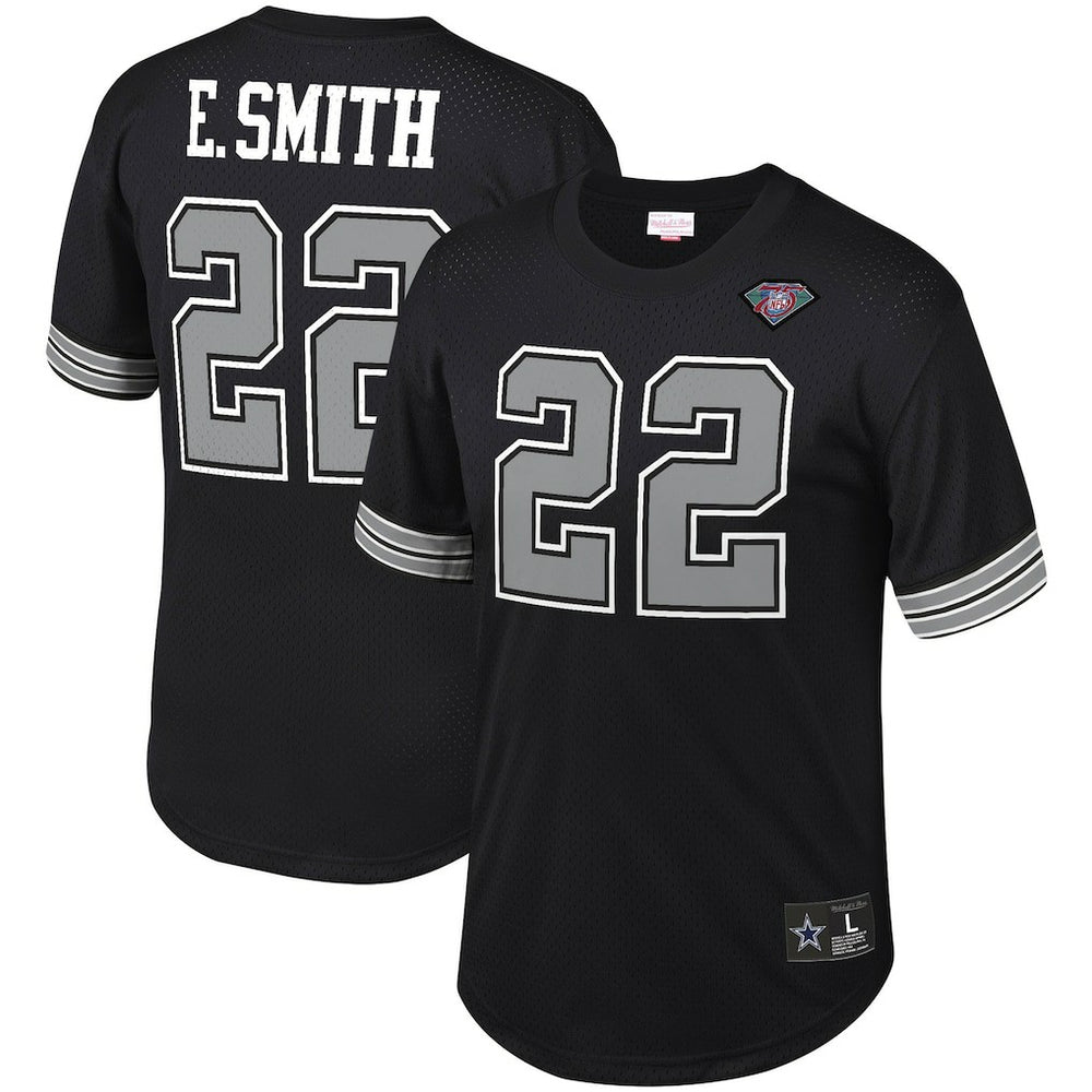 Emmitt Smith Dallas Cowboys Retired Player Name & Number Mesh Top Black