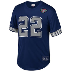 Emmitt Smith Dallas Cowboys Retired Player Name & Number Mesh Top Navy