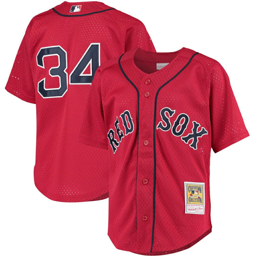 MLB David Ortiz Boston Red Sox Mitchell & Ness Youth Cooperstown Collection Batting Practice Jersey - Red