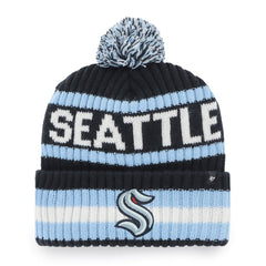NHL Seattle Kraken '47 Bering Cuffed Knit Hat with Pom - Navy