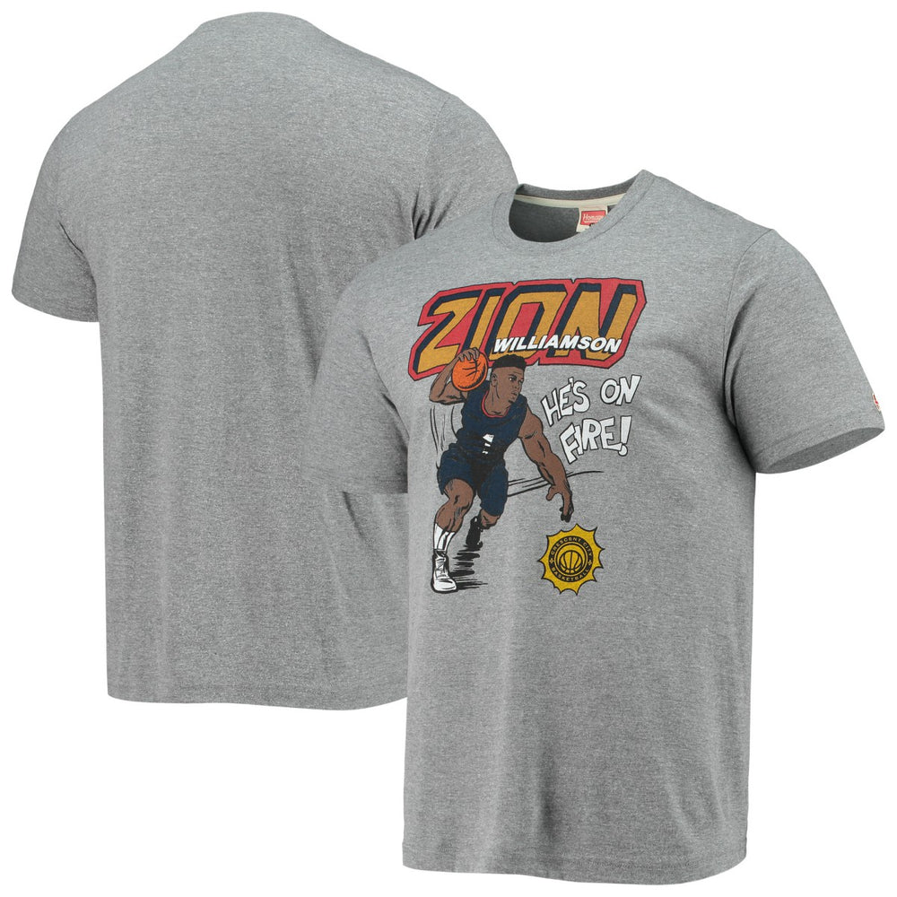 Zion Williamson New Orleans Pelicans Homage Comic Book Player Tri-Blend T-Shirt Heathered Gray