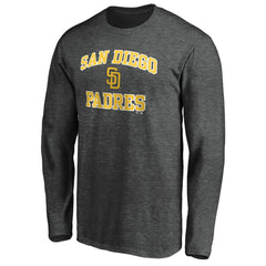 San Diego Padres Heart and Soul Long Sleeve T-Shirt - Charcoal T-shirts