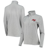 Tampa Bay Buccaneers Vineyard Vines Women's Sankaty Shep Half-Zip Pullover Top Heather Gray