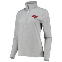 Tampa Bay Buccaneers Vineyard Vines Women's Sankaty Shep Half-Zip Pullover Top Heather Gray