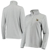 Minnesota Vikings Vineyard Vines Women's Sankaty Shep Half-Zip Pullover Top Heather Gray