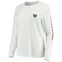 Las Vegas Raiders Vineyard Vines Women's Helmet Long Sleeve T-Shirt White