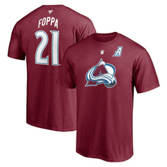 NHL Peter Forsberg Colorado Avalanche Fanatics Authentic Stack Retired Player Nickname & Number T-Shirt - Burgundy