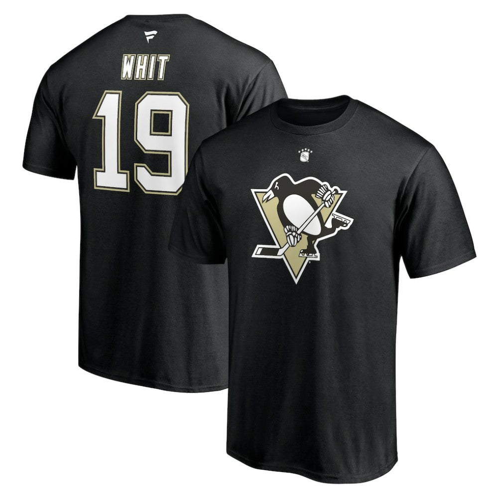 NHL Ryan Whitney Pittsburgh Penguins Fanatics Authentic Stack Retired Player Nickname & Number T-Shirt - Black