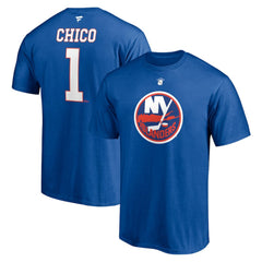 NHL Glenn Resch New York Islanders Fanatics Authentic Stack Retired Player Nickname & Number T-Shirt - Royal