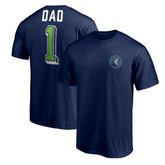 Minnesota Timberwolves Number One Dad T-Shirt Navy