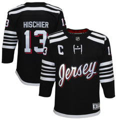 NHL Nico Hischier New Jersey Devils Youth 2021/22 Alternate Premier Player Jersey - Black