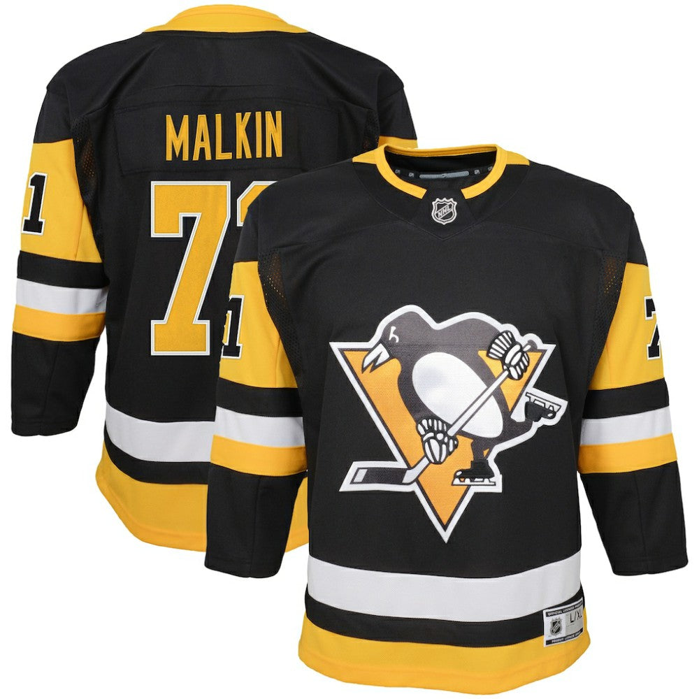 NHL Evgeni Malkin Pittsburgh Penguins Youth Home Premier Player Jersey - Black