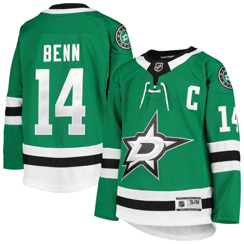 NHL Jamie Benn Dallas Stars Youth Home Premier Player Jersey - Kelly Green