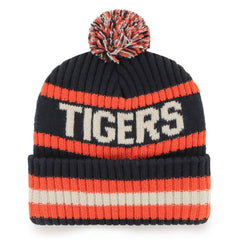 Detroit Tigers '47 Bering Cuffed Knit Hat with Pom - Navy Hats