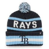 Tampa Bay Rays '47 Bering Cuffed Knit Hat with Pom - Navy Hats