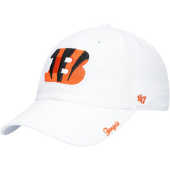 Cincinnati Bengals '47 Women's Team Miata Clean Up Adjustable Hat White