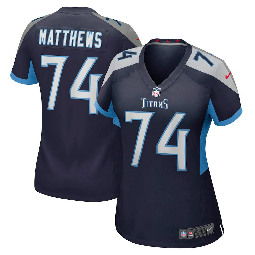 NFL Bruce Matthews Tennessee Titans Women's Retired Player Jersey - Navy