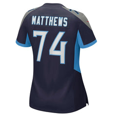 NFL Bruce Matthews Tennessee Titans Women's Retired Player Jersey - Navy