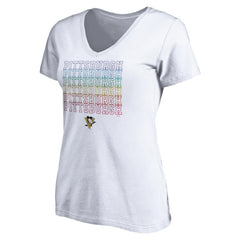 NHL Pittsburgh Penguins Women's City Pride V-Neck T-Shirt - White